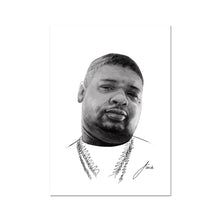 Load image into Gallery viewer, Big Narstie portrait artwork fine art print