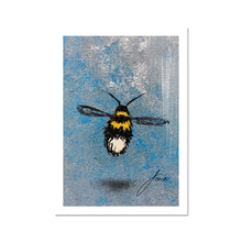 Load image into Gallery viewer, blue bee artwork fine art print