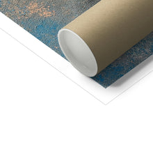 Load image into Gallery viewer, blue bee artwork fine art print with packaging