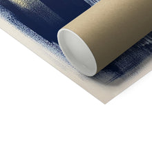 Load image into Gallery viewer, blue bee artwork fine art print with packaging