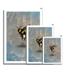 Load image into Gallery viewer, blue bee artwork fine art prints various sizes
