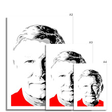 Load image into Gallery viewer, Manchester United football legend Sir Alex Ferguson Portrait Fine Art Print various sizes