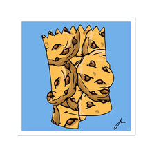 Load image into Gallery viewer, Bart Simpson portrait with cookies fine art print
