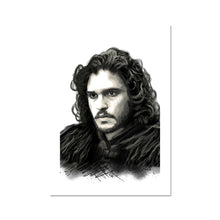 Load image into Gallery viewer, Game of thrones star Jon Snow Portrait Fine Art Print artwork