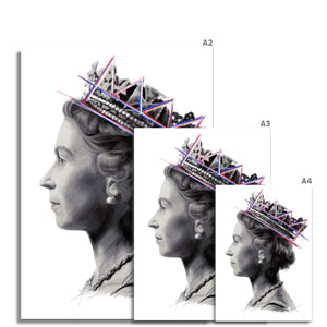 Royal Queen Elizabeth II Portrait Fine Art Print artwork various sizes