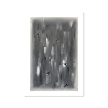 Load image into Gallery viewer, grey bee artwork fine art print
