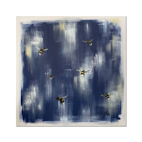 blue bee artwork fine art print