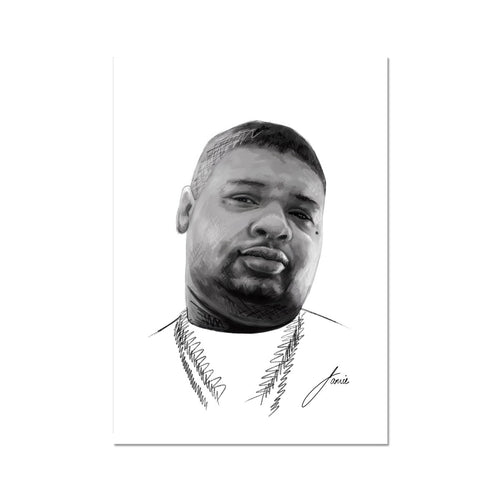 Big Narstie portrait artwork fine art print