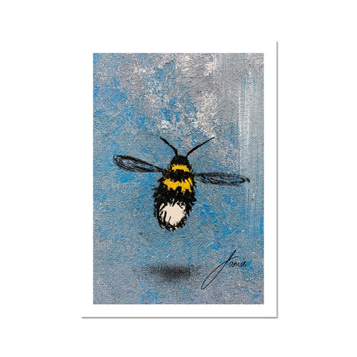 blue bee artwork fine art print