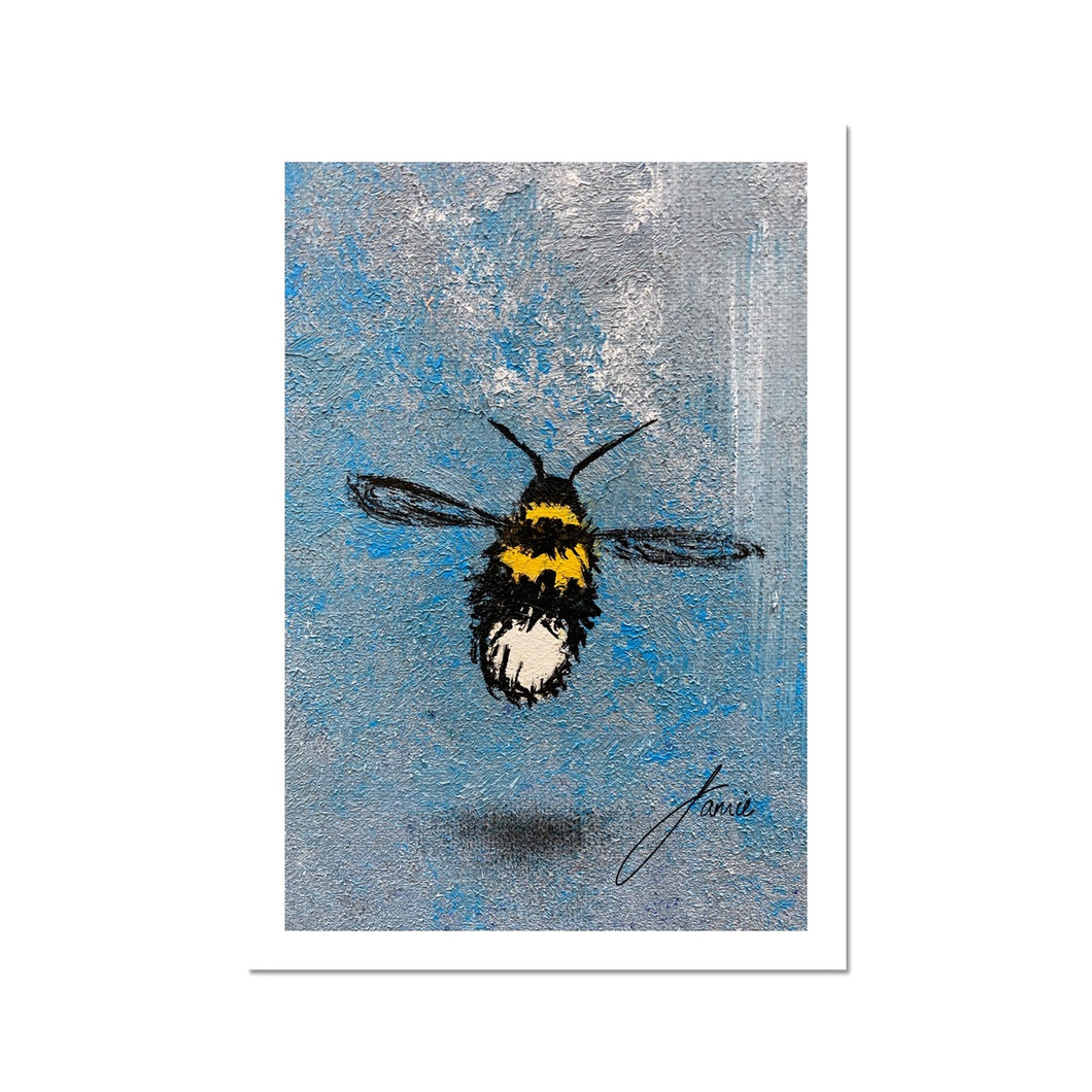 blue bee artwork fine art print