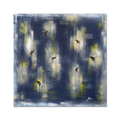 blue bee artwork fine art print