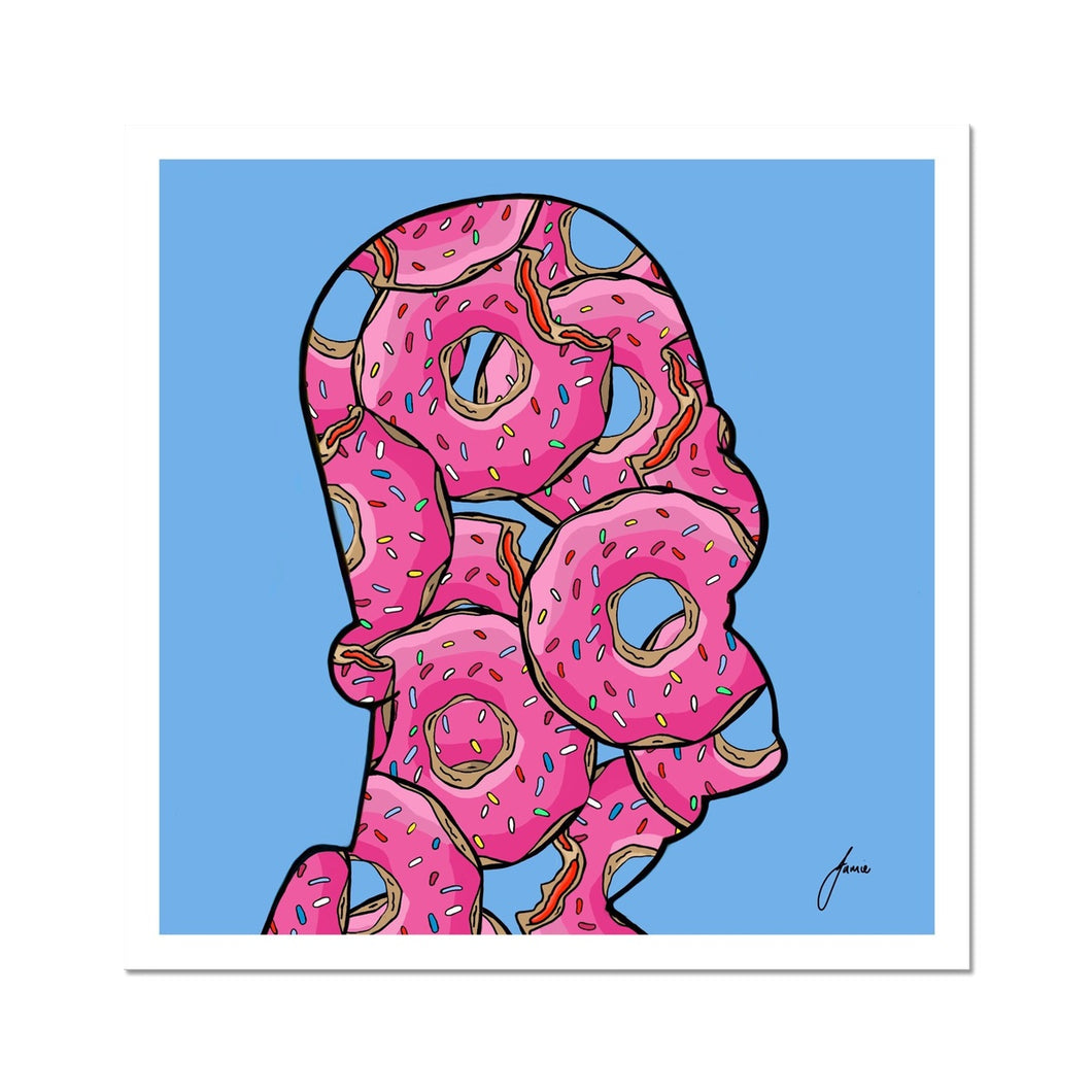 Home Simpson ( The Simpsons ) portrait fine art print artwork