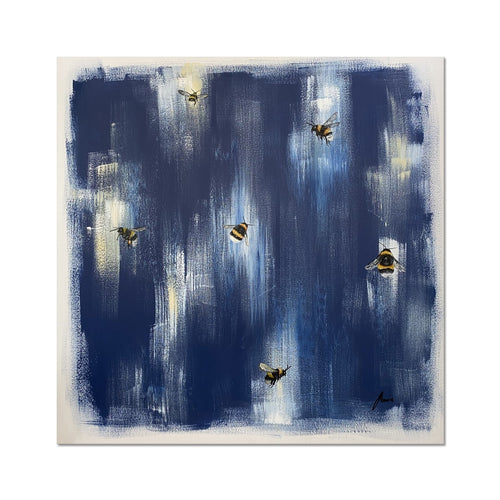 blue bee artwork fine art print