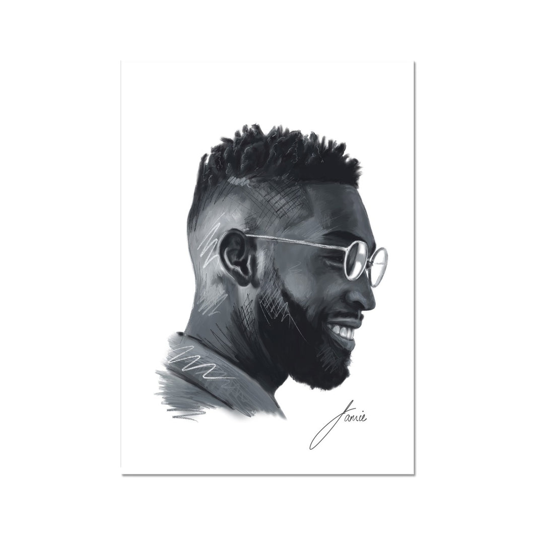 Musician Tinie Tempah Portrait Fine Art Print artwork