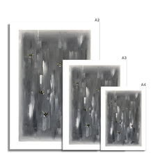 Load image into Gallery viewer, grey bee artwork fine art print various sizes
