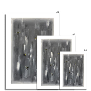 grey bee artwork fine art print various sizes