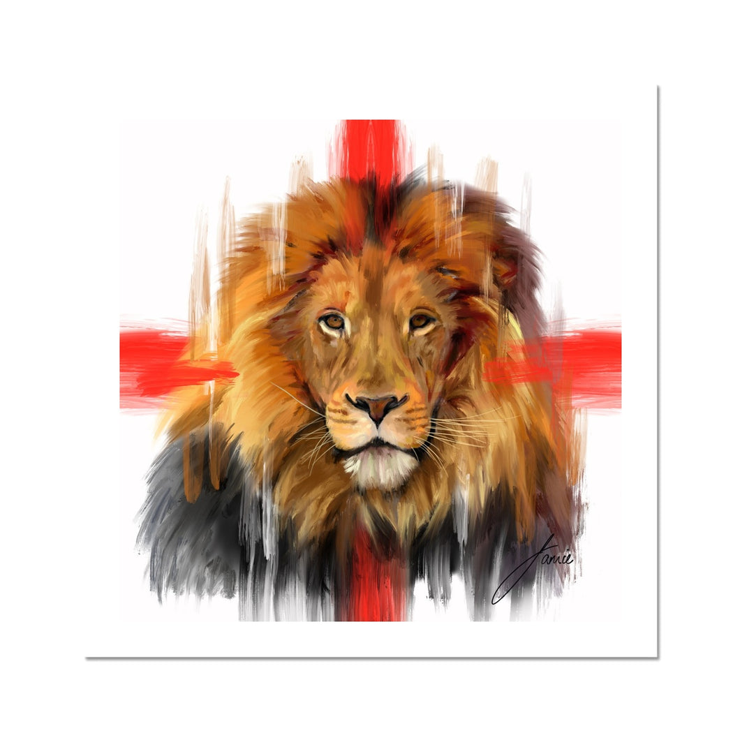 England Lion Limited Edition Fine Art Print