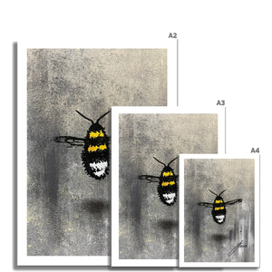 grey bee artwork fine art print various sizes