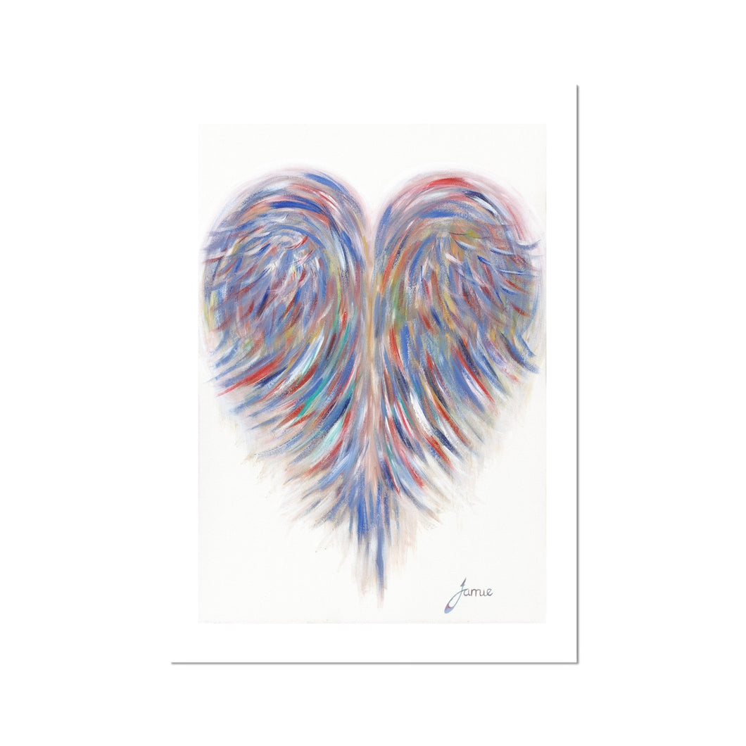 bright colourful always in my heart print