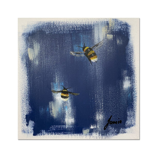 blue bee artwork fine art print