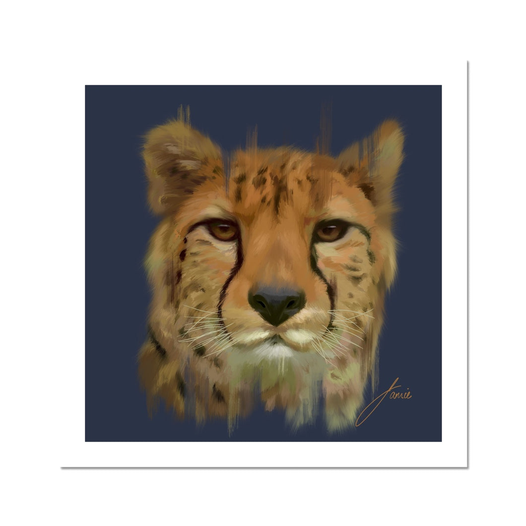 Cheetah portrait fine art print artwork