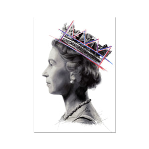 Royal Queen Elizabeth II Portrait Fine Art Print artwork
