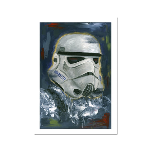 Star Wars Stormtrooper Portrait Fine Art Print of painting