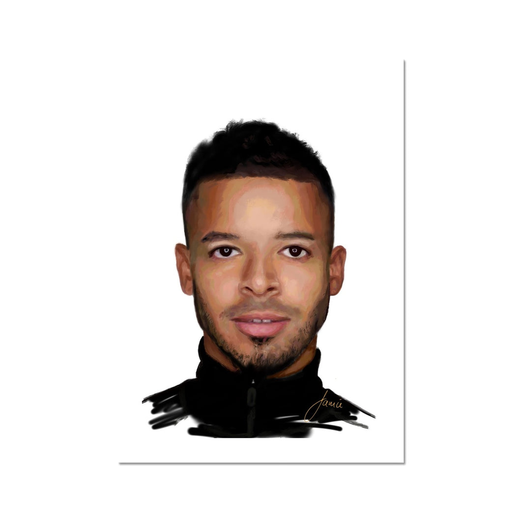 Football Freestyler Jeremy Lynch (F2) Portrait Fine Art Print artwork