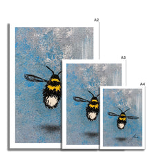 Load image into Gallery viewer, blue bee artwork fine art prints various sizes
