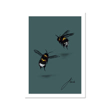 Load image into Gallery viewer, green bee artwork fine art print
