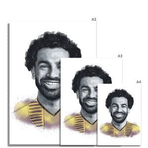 Liverpool footballer Mo Salah, Egyptian King Portrait Fine Art Print various sizes