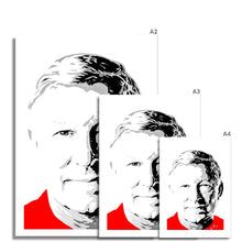 Load image into Gallery viewer, Manchester United football legend Sir Alex Ferguson Portrait Fine Art Print various sizes

