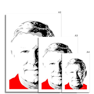 Manchester United football legend Sir Alex Ferguson Portrait Fine Art Print various sizes
