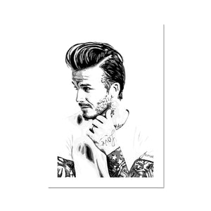 David Beckham portrait fine art print artwork