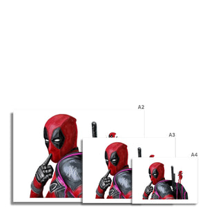 deadpool portrait fine art print various sizes
