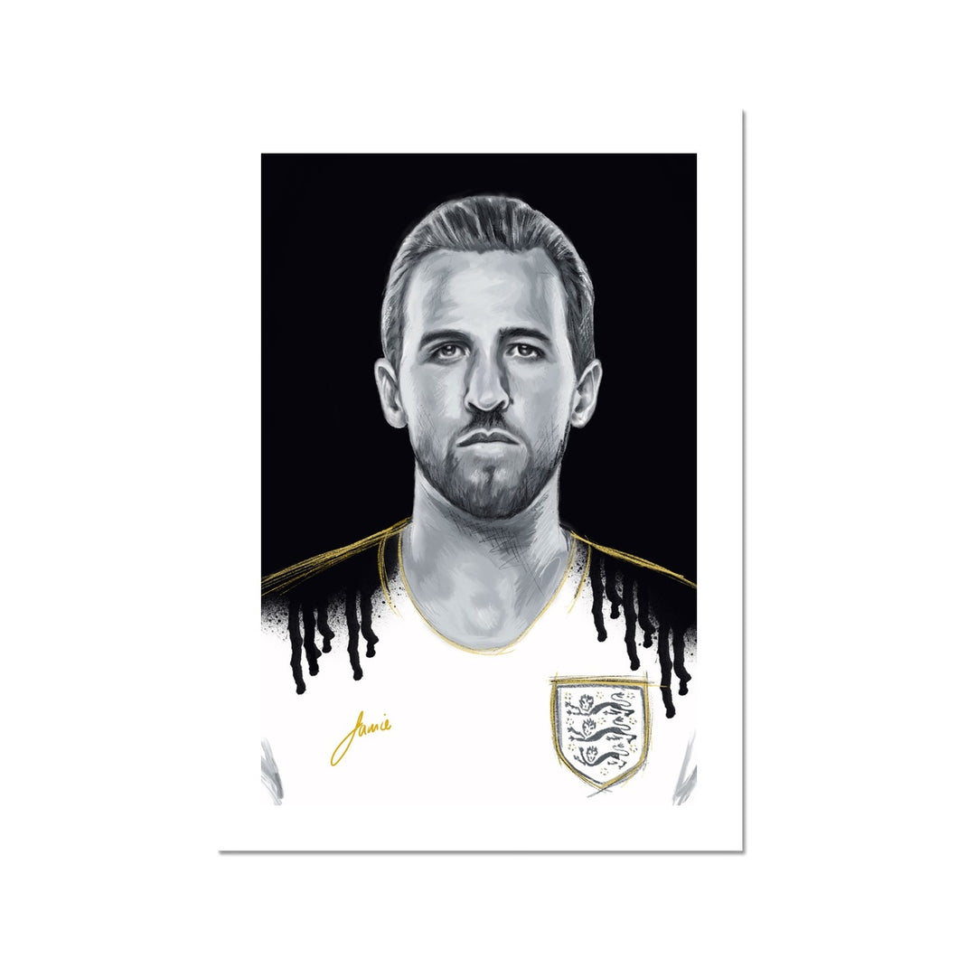 Harry Kane portrait fine art print artwork