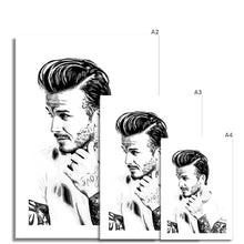 Load image into Gallery viewer, David Beckham portrait fine art print artwork various sizes
