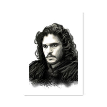 Load image into Gallery viewer, Game of thrones star Jon Snow Portrait Fine Art Print artwork

