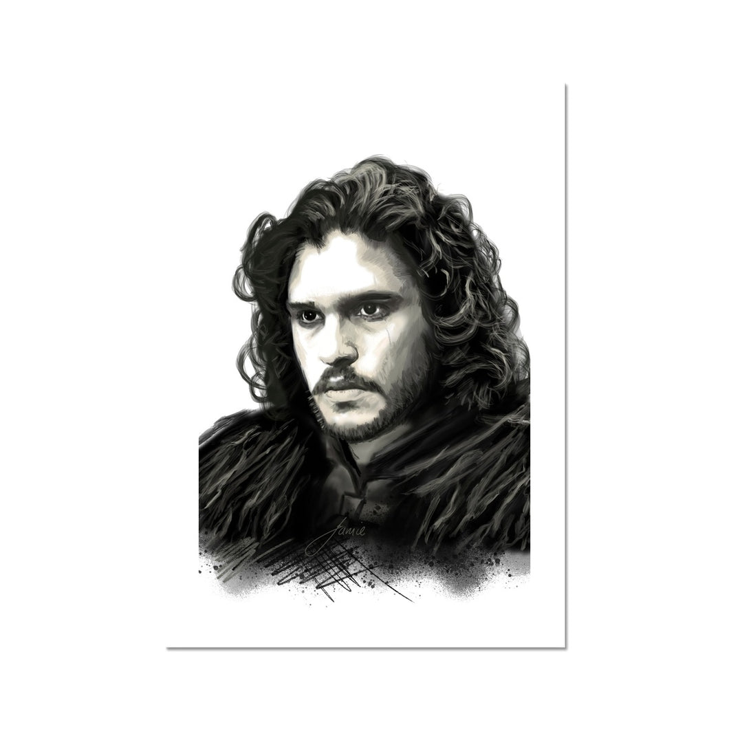 Game of thrones star Jon Snow Portrait Fine Art Print artwork
