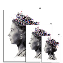 Load image into Gallery viewer, Royal Queen Elizabeth II Portrait Fine Art Print artwork various sizes
